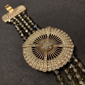 Heidi Daus "Belgian Disc" Rhinestone Bracelet